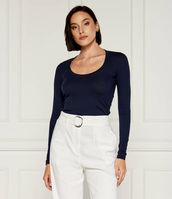 Bluzka damska casual jesienna Polo Ralph Lauren ze sklepu: Gomez Fashion Store w kategorii: Bluzki damskie - zdjęcie 874714-BD9-10338_PR244W000069F52