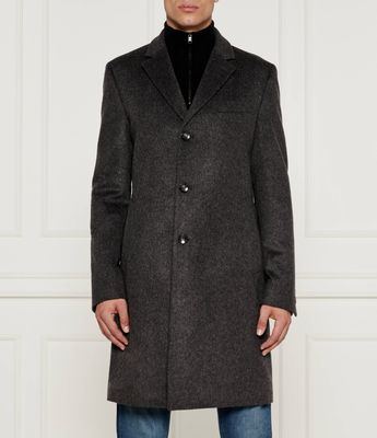 Płaszcz męski elegancki BOSS BLACK ze sklepu: Gomez Fashion Store w kategorii: Płaszcze męskie - zdjęcie 874714-BD9-10338_BB245M000097030