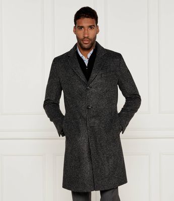 Płaszcz męski elegancki BOSS BLACK ze sklepu: Gomez Fashion Store w kategorii: Płaszcze męskie - zdjęcie 874714-BD9-10338_BB245M000104001