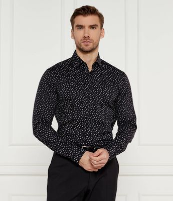 Koszula męska z klasycznym kołnierzykiem jesienna BOSS BLACK ze sklepu: Gomez Fashion Store w kategorii: Koszule męskie - zdjęcie 874714-BD9-10338_BB245M000115001