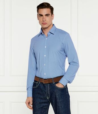 Koszula męska z klasycznym kołnierzykiem HUGO ze sklepu: Gomez Fashion Store w kategorii: Koszule męskie - zdjęcie 874714-BD9-10338_BU245M000032459