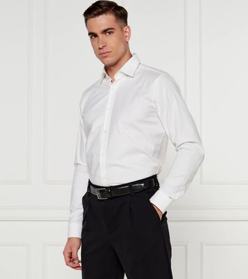 Koszula męska z klasycznym kołnierzykiem HUGO ze sklepu: Gomez Fashion Store w kategorii: Koszule męskie - zdjęcie 874714-BD9-10338_BU245M000038199