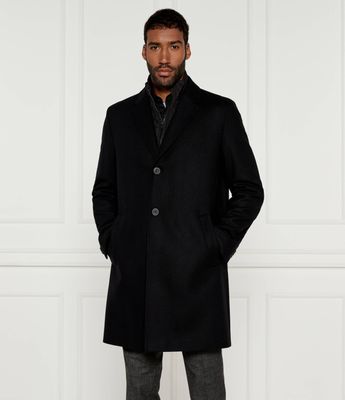 HUGO - Płaszcz męski elegancki ze sklepu: Gomez Fashion Store w kategorii: Płaszcze męskie - zdjęcie 874714-BD9-10338_BU245M000074001
