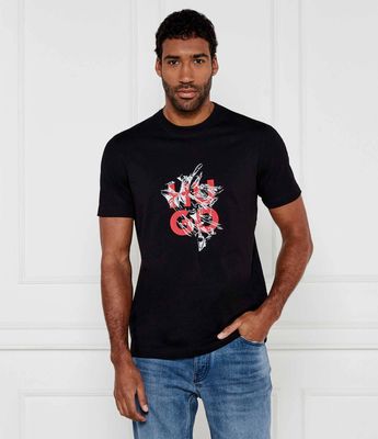 T-shirt męski na wiosnę w stylu młodzieżowym HUGO ze sklepu: Gomez Fashion Store w kategorii: T-shirty męskie - zdjęcie 874714-BD9-10338_BU245M000169002