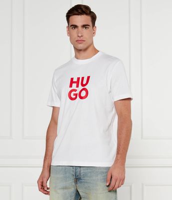 T-shirt męski wiosenny HUGO ze sklepu: Gomez Fashion Store w kategorii: T-shirty męskie - zdjęcie 874714-BD9-10338_BU245M000169100