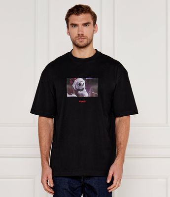 T-shirt męski na wiosnę młodzieżowy HUGO ze sklepu: Gomez Fashion Store w kategorii: T-shirty męskie - zdjęcie 874714-BD9-10338_BU245M000187001