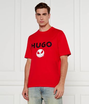 T-shirt męski wiosenny HUGO ze sklepu: Gomez Fashion Store w kategorii: T-shirty męskie - zdjęcie 874714-BD9-10338_BU245M000197693