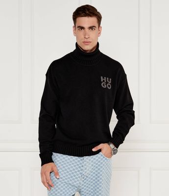 Sweter męski HUGO ze sklepu: Gomez Fashion Store w kategorii: Swetry męskie - zdjęcie 874714-BD9-10338_BU245M000216001