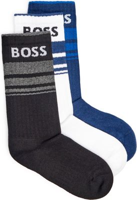 Skarpetki damskie w abstrakcyjnym wzorze BOSS BLACK ze sklepu: Gomez Fashion Store w kategorii: Skarpetki damskie - zdjęcie 874714-BD9-10338_BW245M000107963