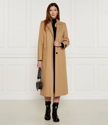 Płaszcz damski HUGO ze sklepu: Gomez Fashion Store w kategorii: Płaszcze damskie - zdjęcie 874714-BD9-10338_BU245W000055245