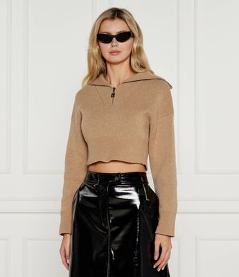 Sweter damski na zimę HUGO ze sklepu: Gomez Fashion Store w kategorii: Swetry damskie - zdjęcie 874714-BD9-10338_BU245W000127246