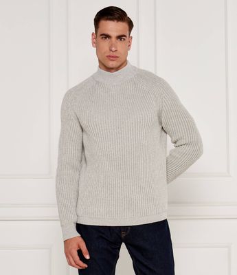 Sweter męski casualowy wiosenny BOSS ORANGE ze sklepu: Gomez Fashion Store w kategorii: Swetry męskie - zdjęcie 874714-BD9-10338_BO245M000068271