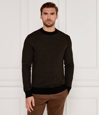 Sweter męski na wiosnę casualowy BOSS ORANGE ze sklepu: Gomez Fashion Store w kategorii: Swetry męskie - zdjęcie 874714-BD9-10338_BO245M000070001