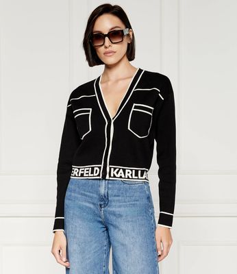Sweter damski Karl Lagerfeld ze sklepu: Gomez Fashion Store w kategorii: Swetry damskie - zdjęcie 874714-BD9-10338_KL244W000118666
