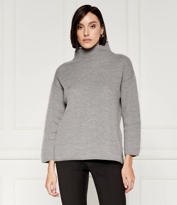 Sweter damski na zimę casual MM ze sklepu: Gomez Fashion Store w kategorii: Swetry damskie - zdjęcie 874714-BD9-10338_ML245W000014007