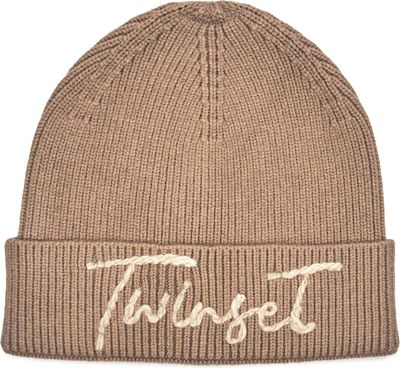 Czapka zimowa damska Twinset ze sklepu: Gomez Fashion Store w kategorii: Czapki zimowe damskie - zdjęcie 874714-BD9-10338_TS244W000096730