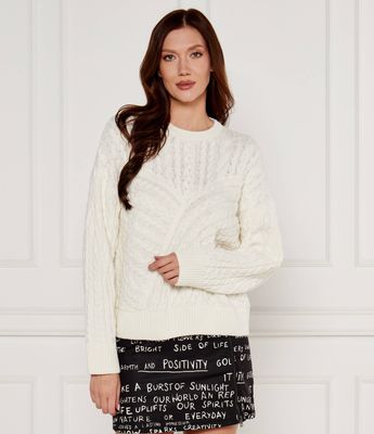 Sweter damski Desigual ze sklepu: Gomez Fashion Store w kategorii: Swetry damskie - zdjęcie 874714-BD9-10338_DU245W000036066