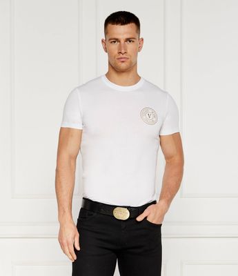 T-shirt męski na wiosnę Versace Jeans Couture ze sklepu: Gomez Fashion Store w kategorii: T-shirty męskie - zdjęcie 874714-BD9-10338_VR245M000020A10