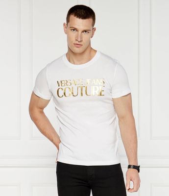 Versace Jeans Couture - T-shirt męski w stylu młodzieżowym ze sklepu: Gomez Fashion Store w kategorii: T-shirty męskie - zdjęcie 874714-BD9-10338_VR245M000044A10
