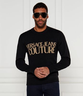 Sweter męski w stylu młodzieżowym Versace Jeans Couture ze sklepu: Gomez Fashion Store w kategorii: Swetry męskie - zdjęcie 874714-BD9-10338_VR245M000074A06
