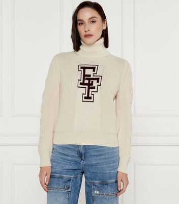 Sweter damski casualowy Elisabetta Franchi ze sklepu: Gomez Fashion Store w kategorii: Swetry damskie - zdjęcie 874714-BD9-10338_EF245W000036202