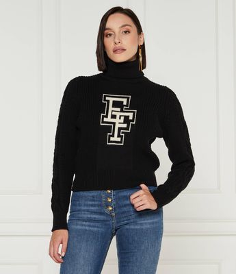 Sweter damski Elisabetta Franchi ze sklepu: Gomez Fashion Store w kategorii: Swetry damskie - zdjęcie 874714-BD9-10338_EF245W000036585