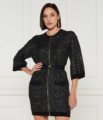 Sukienka na jesień dopasowana Elisabetta Franchi ze sklepu: Gomez Fashion Store w kategorii: Sukienki - zdjęcie 874714-BD9-10338_EF245W000062A05