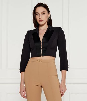 Marynarka elegancki Elisabetta Franchi ze sklepu: Gomez Fashion Store w kategorii: Marynarki damskie - zdjęcie 874714-BD9-10338_EF245W000068110