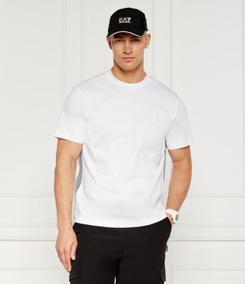 T-shirt męski casual EA7 ze sklepu: Gomez Fashion Store w kategorii: T-shirty męskie - zdjęcie 874714-BD9-10338_E7245M000110100