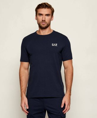 T-shirt męski casual EA7 ze sklepu: Gomez Fashion Store w kategorii: T-shirty męskie - zdjęcie 874714-BD9-10338_E7245M000156000