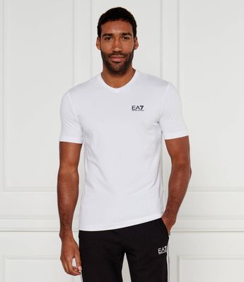 T-shirt męski casual EA7 ze sklepu: Gomez Fashion Store w kategorii: T-shirty męskie - zdjęcie 874714-BD9-10338_E7245M000250100
