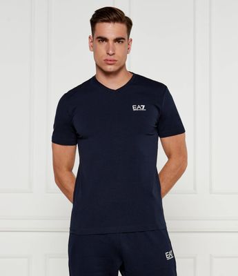 T-shirt męski na lato EA7 ze sklepu: Gomez Fashion Store w kategorii: T-shirty męskie - zdjęcie 874714-BD9-10338_E7245M000250000