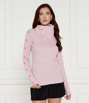 Sweter damski casualowy Patrizia Pepe ze sklepu: Gomez Fashion Store w kategorii: Swetry damskie - zdjęcie 874714-BD9-10338_PK245W000033493