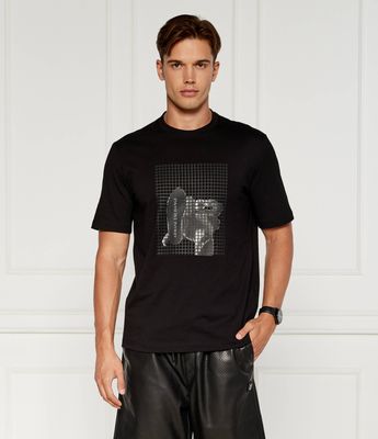 Armani Exchange - T-shirt męski na wiosnę w stylu młodzieżowym ze sklepu: Gomez Fashion Store w kategorii: T-shirty męskie - zdjęcie 874714-BD9-10338_AX245M000085102