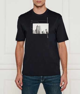 Armani Exchange - T-shirt męski na wiosnę ze sklepu: Gomez Fashion Store w kategorii: T-shirty męskie - zdjęcie 874714-BD9-10338_AX245M000131H47