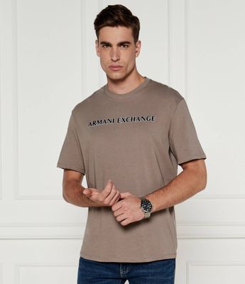 Armani Exchange - T-shirt męski wiosenny młodzieżowy ze sklepu: Gomez Fashion Store w kategorii: T-shirty męskie - zdjęcie 874714-BD9-10338_AX245M000120H76