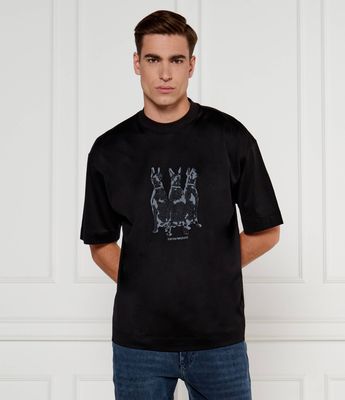 T-shirt męski w stylu młodzieżowym Emporio Armani ze sklepu: Gomez Fashion Store w kategorii: T-shirty męskie - zdjęcie 874714-BD9-10338_EA245M000083996