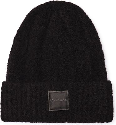 Czapka zimowa damska Calvin Klein ze sklepu: Gomez Fashion Store w kategorii: Czapki zimowe damskie - zdjęcie 874714-BD9-10338_CK245W000035A23
