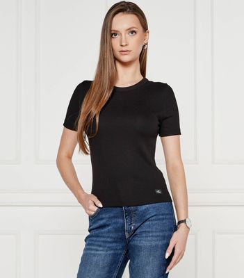 Bluzka damska Calvin Klein Jeans ze sklepu: Gomez Fashion Store w kategorii: Bluzki damskie - zdjęcie 874714-BD9-10338_CJ245W000153A81