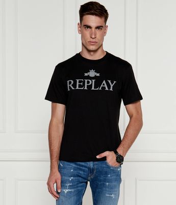 T-shirt męski wiosenny Replay ze sklepu: Gomez Fashion Store w kategorii: T-shirty męskie - zdjęcie 874714-BD9-10338_RY245M000017098