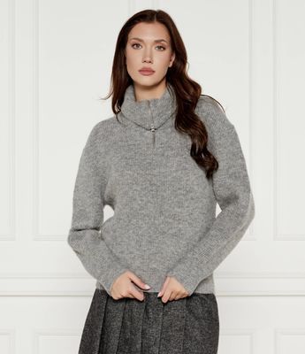 Samsøe Samsøe - Sweter damski na zimę ze sklepu: Gomez Fashion Store w kategorii: Swetry damskie - zdjęcie 874714-BD9-10338_SS245W000005043