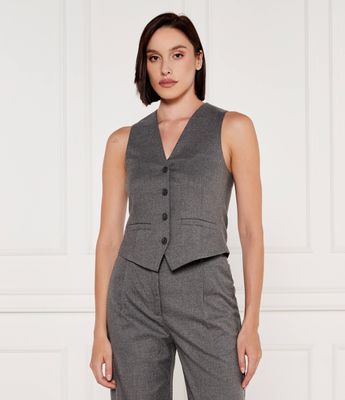 Samsøe Samsøe - Kamizelka damska wiosenna ze sklepu: Gomez Fashion Store w kategorii: Kamizelki damskie - zdjęcie 874714-BD9-10338_SS245W000011043