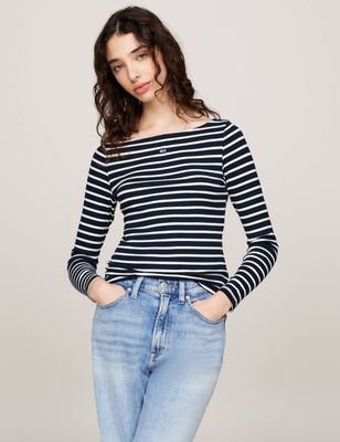 Bluzka damska casual Tommy Jeans ze sklepu: Gomez Fashion Store w kategorii: Bluzki damskie - zdjęcie 874714-BD9-10338_TM245W000052072