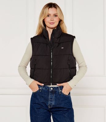 Tommy Jeans - Kamizelka damska jesienna ze sklepu: Gomez Fashion Store w kategorii: Kamizelki damskie - zdjęcie 874714-BD9-10338_TM245W000131D44