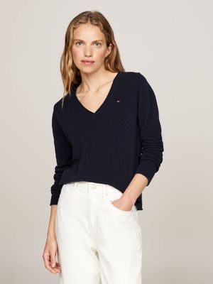 Tommy Hilfiger - Sweter damski na zimę ze sklepu: Gomez Fashion Store w kategorii: Swetry damskie - zdjęcie 874714-BD9-10338_TH245W000254F23