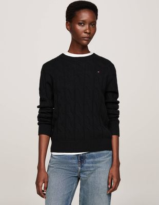 Sweter damski casual Tommy Hilfiger ze sklepu: Gomez Fashion Store w kategorii: Swetry damskie - zdjęcie 874714-BD9-10338_TH245W000256D12