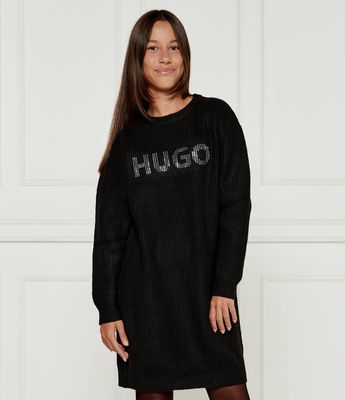 Sukienka dziewczęca jesienna HUGO KIDS ze sklepu: Gomez Fashion Store w kategorii: Sukienki dziewczęce