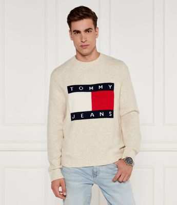 Sweter męski na wiosnę młodzieżowy Tommy Jeans ze sklepu: Gomez Fashion Store w kategorii: Swetry męskie - zdjęcie 874714-BD9-10338_TM245M000087166