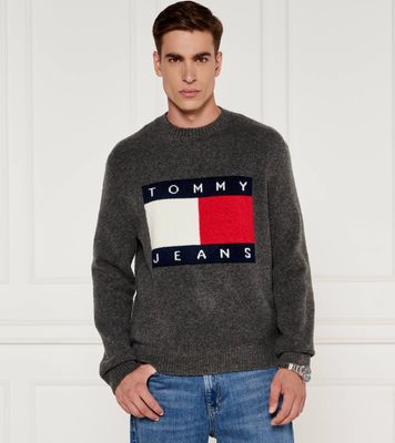 Sweter męski w stylu młodzieżowym Tommy Jeans ze sklepu: Gomez Fashion Store w kategorii: Swetry męskie - zdjęcie 874714-BD9-10338_TM245M000087162