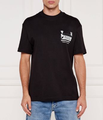 T-shirt męski casualowy Calvin Klein Jeans ze sklepu: Gomez Fashion Store w kategorii: T-shirty męskie - zdjęcie 874714-BD9-10338_CJ245M000120A81